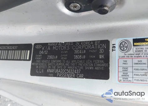 2012 Kia Forte Koup Ex from USA, damaged, VIN KNAFU6A20C5632437